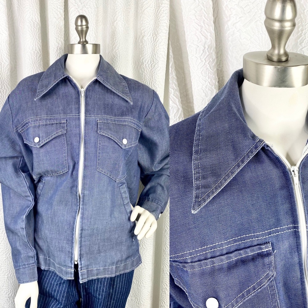 Vintage Goodyear Racing Jacket, Dagger Collars, Vintage Racing Gear, Size Medium - Picture 3 of 11